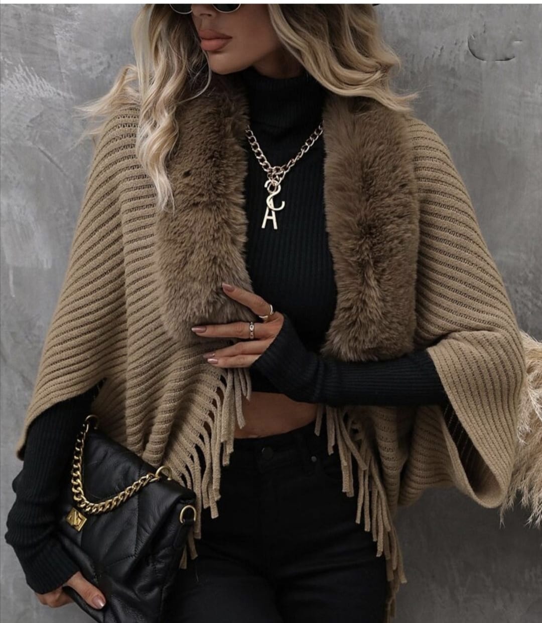 Serina Fur Cape