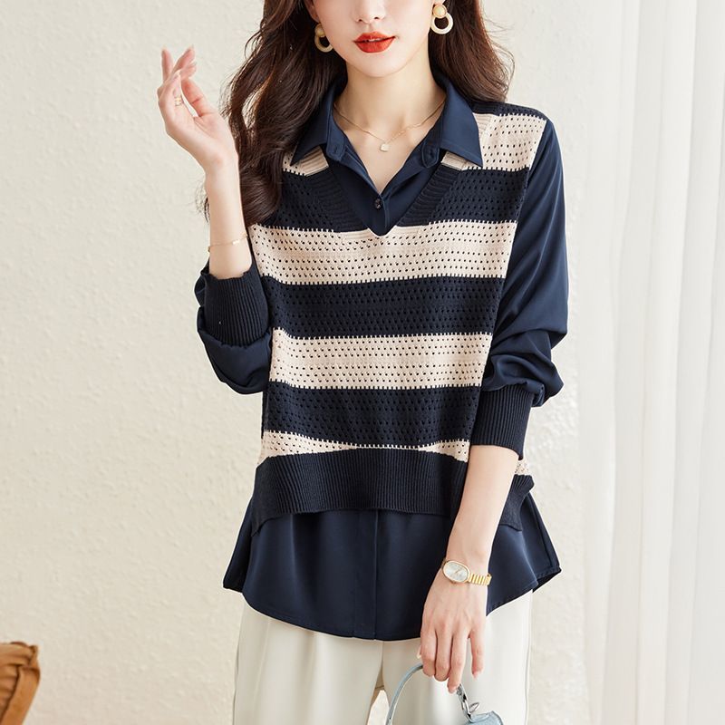 Tricot Sweater & Shirt Set