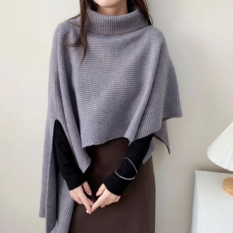 Synithia Turtle Neck Cape