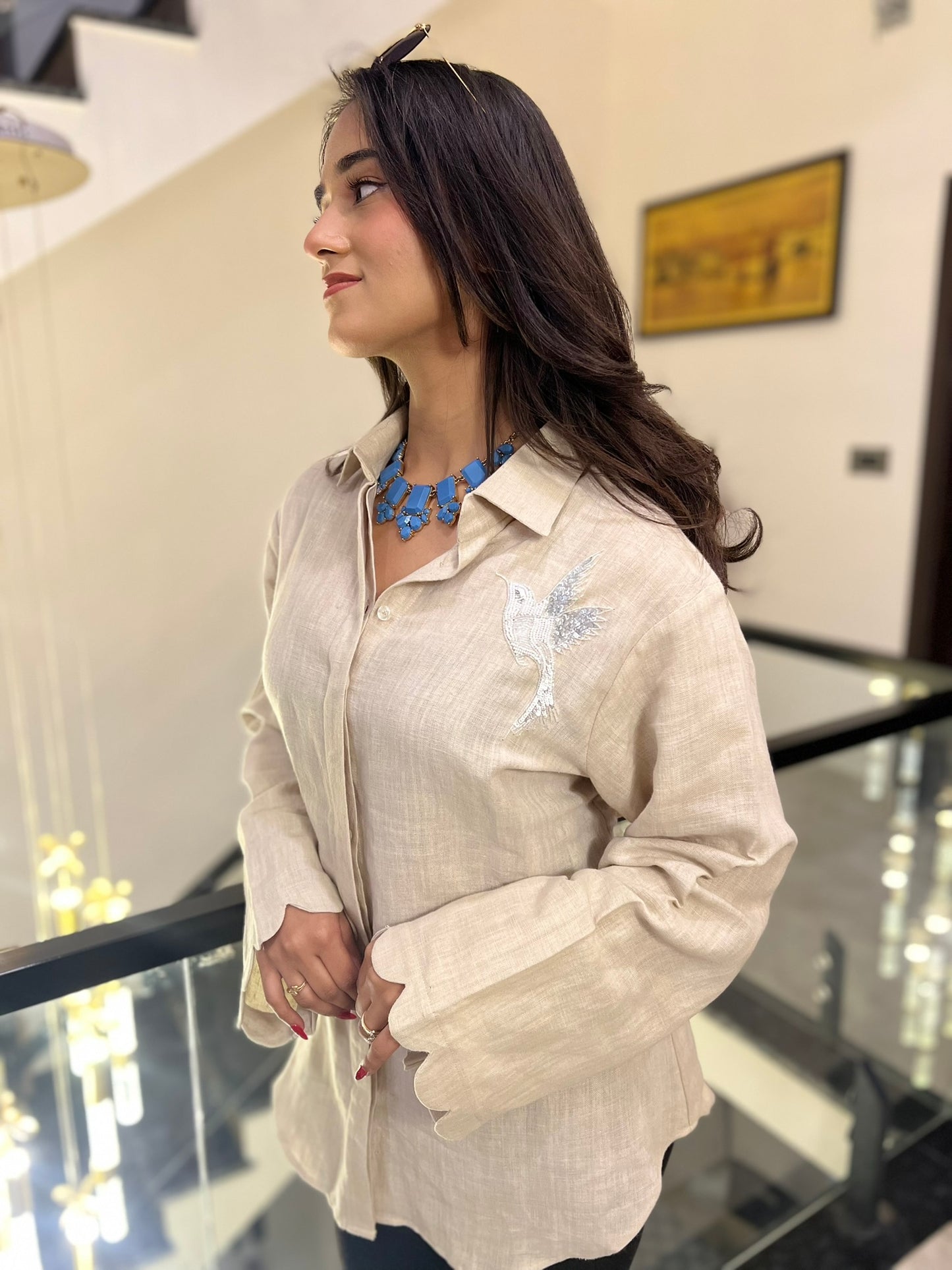 Linen Embroidered Shirt