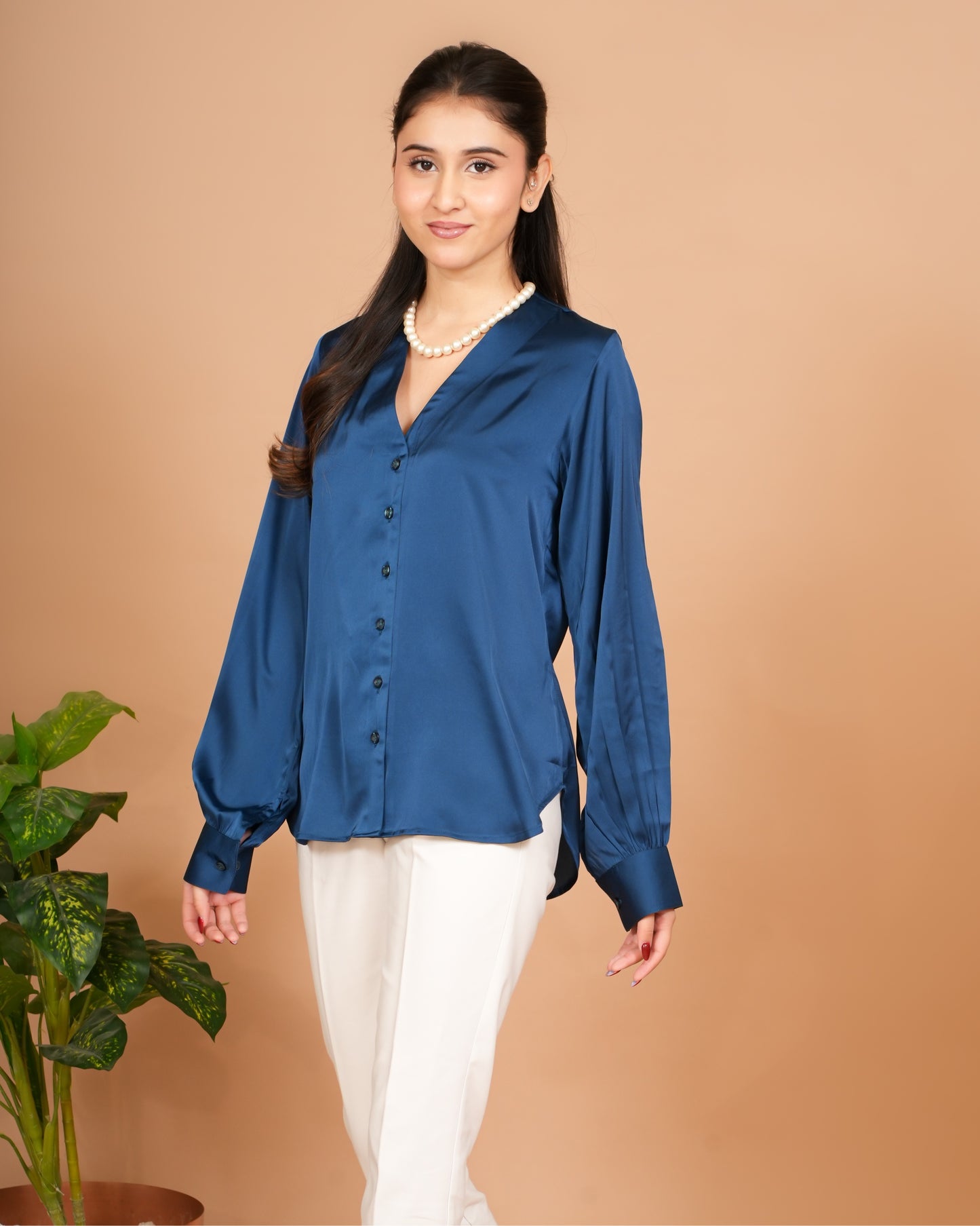 Blue Bliss Satin Shirt